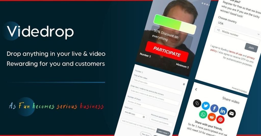 Byebuy Gamification video drop easylive