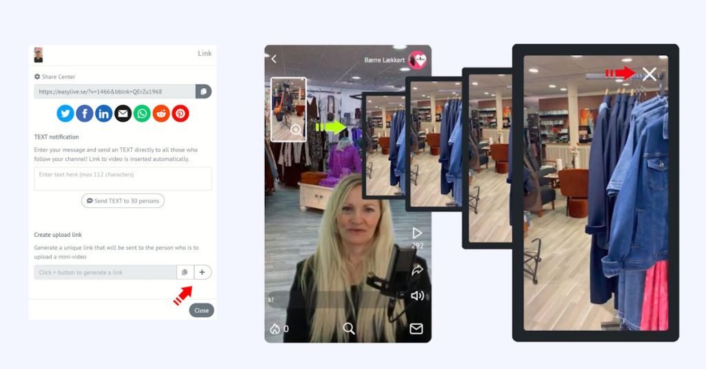 External link makes Minivideo easier - Byebuy easylive