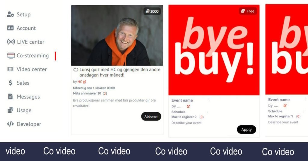 Co video easylive byebuy